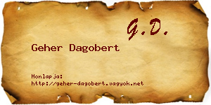 Geher Dagobert névjegykártya